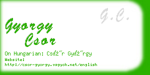 gyorgy csor business card